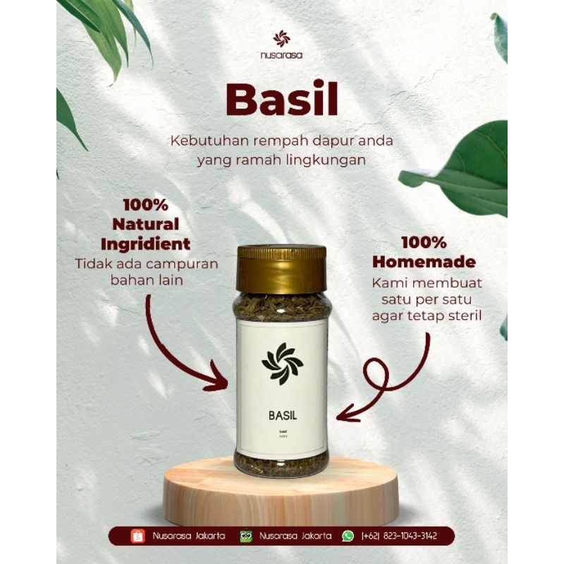 

Nusarasa Dried Basil 15 gram