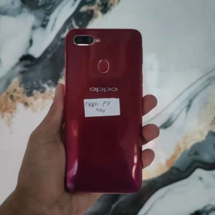 OPPO F9 6/64 SECOND FULLSET ORI BEKAS GARANSI RESMI