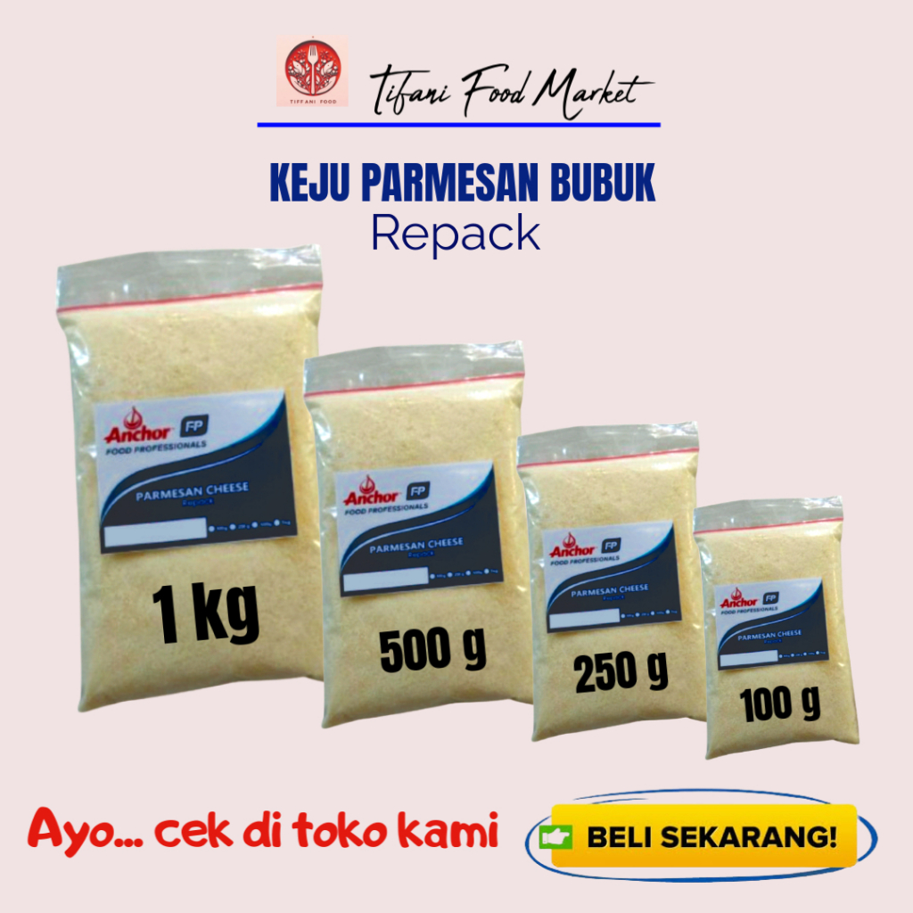 

Cahayadstore Keju Parmesan Grated Anchor 1 Kg Cheese Premium