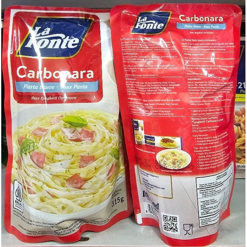 

LA~Fonte saus pasta carbonara 315gr (1 pouch)
