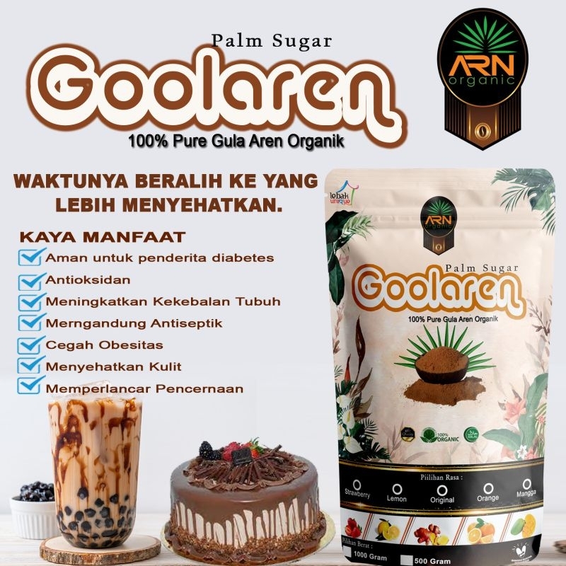 

2 kg gula aren gula bubuk gula semut arn organic
