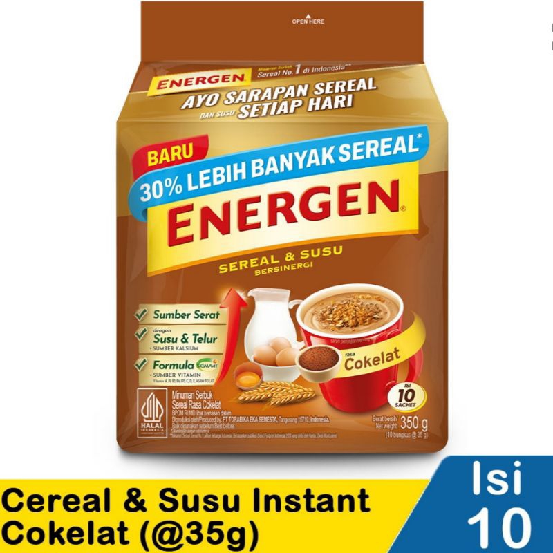 

Energen Sereal & Susu Cokelat 10X35g
