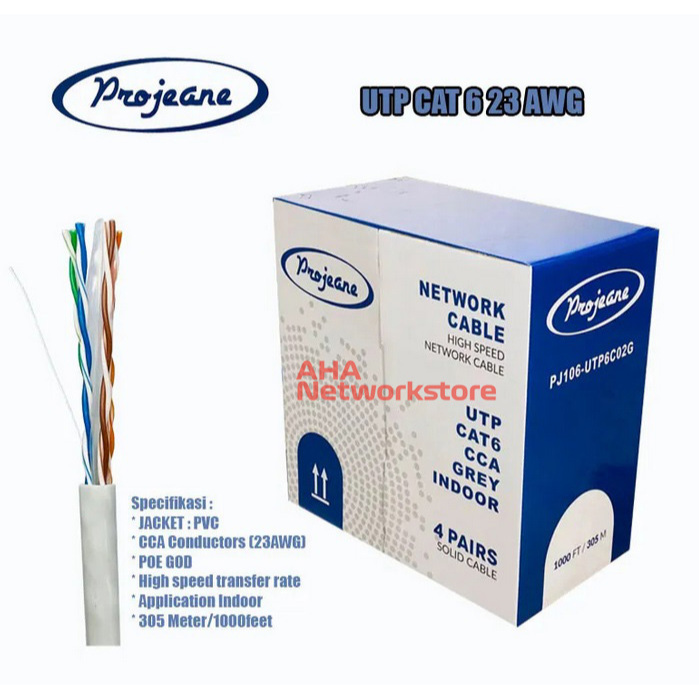 Kabel UTP Cat6 Projene Kabel UTP Cat6 Projeane Cable UTP Cat6