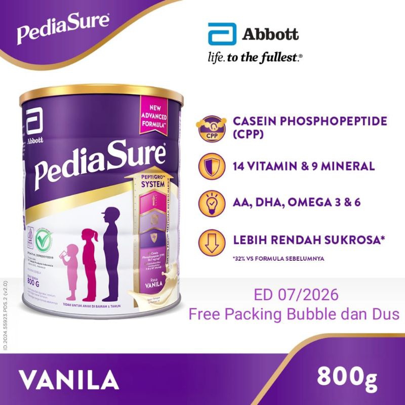 

PediaSure Vanila & Coklat 800g (1-10th) Nutrisi pertumbuhan