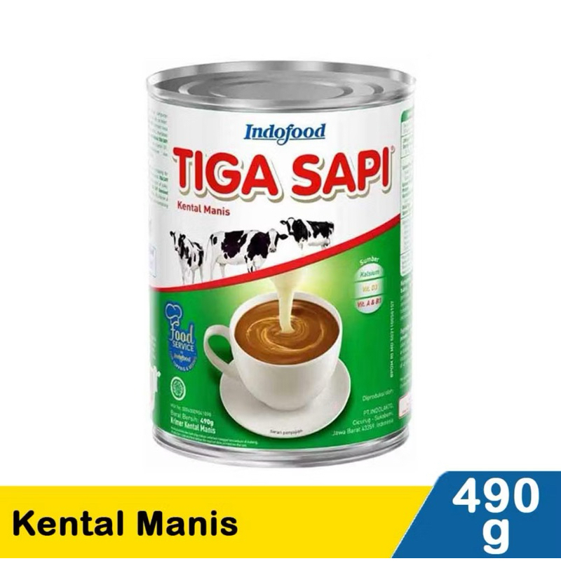 

1 PCS SUSU KENTAL MANIS 3 SAPI INDOFOOD / TIGA SAPI 490GR. 100% BARU BERSEGEL ORI INDOFOOD HALAL INDONESIA.
