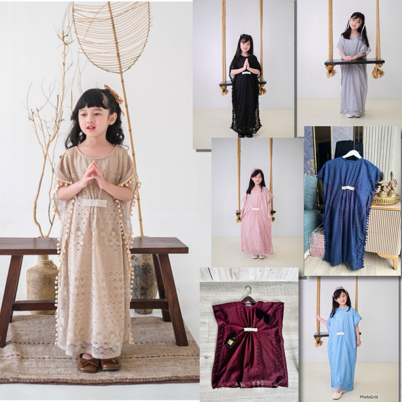 Kopuka Kids - Koleksi kaftan brokat anak Nabila kaftan Idul fitri baju anak muslimah kaftan anak har