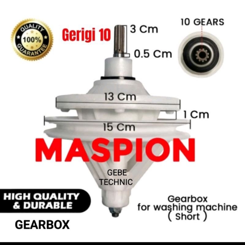 gearbox gerbok mesin cuci maspion MCC9972 mesin cuci maspion 2 tabung