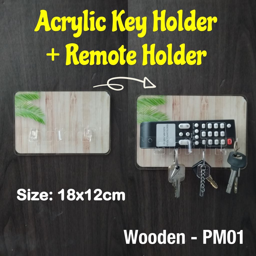 

ACRYLIC Custom Key Holder Key Organizer Tempat Gantung Kunci Motif Kayu Floral Gold Silver Bahan Akrilik