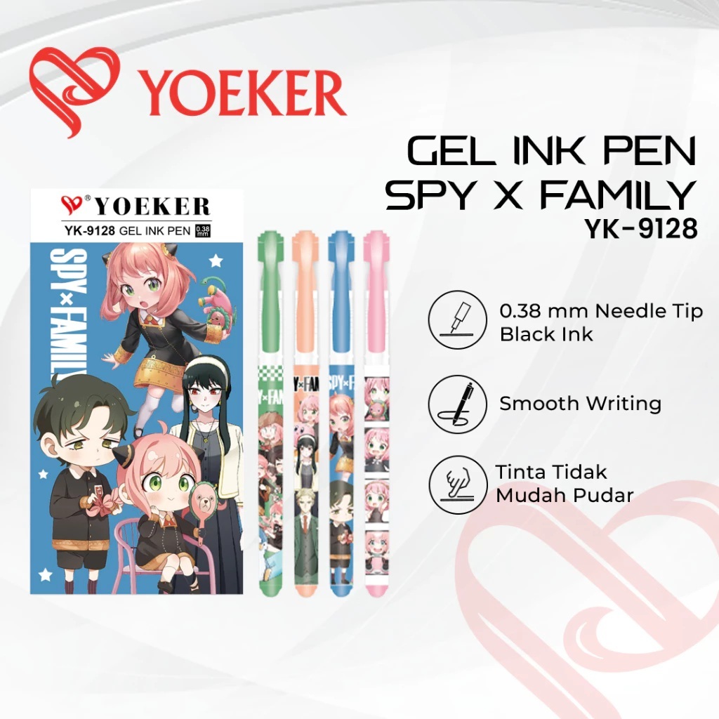 

1 LSN / 12 PCS Gel Pen Yoeker YK-9128 SPYxFAMILY