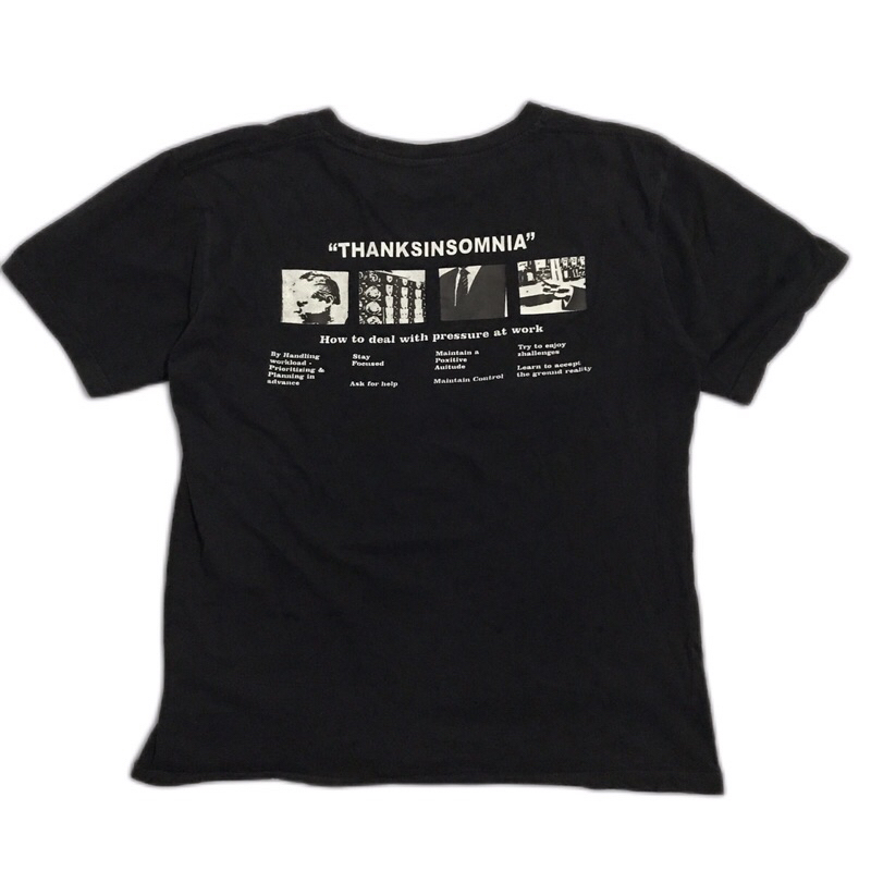 Kaos THXNSMN second original THANKSINSOMNIA Pressure Size L preloved pl bekas ori branded prelove