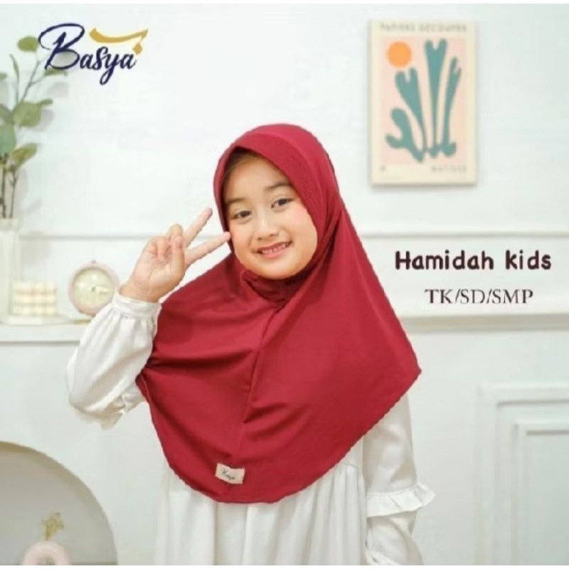 (BASYA) HAMIDAH KIDS bergo hamidah hijab anak sekolah jilbab instan anak jilbab sekolah hijab Anak
