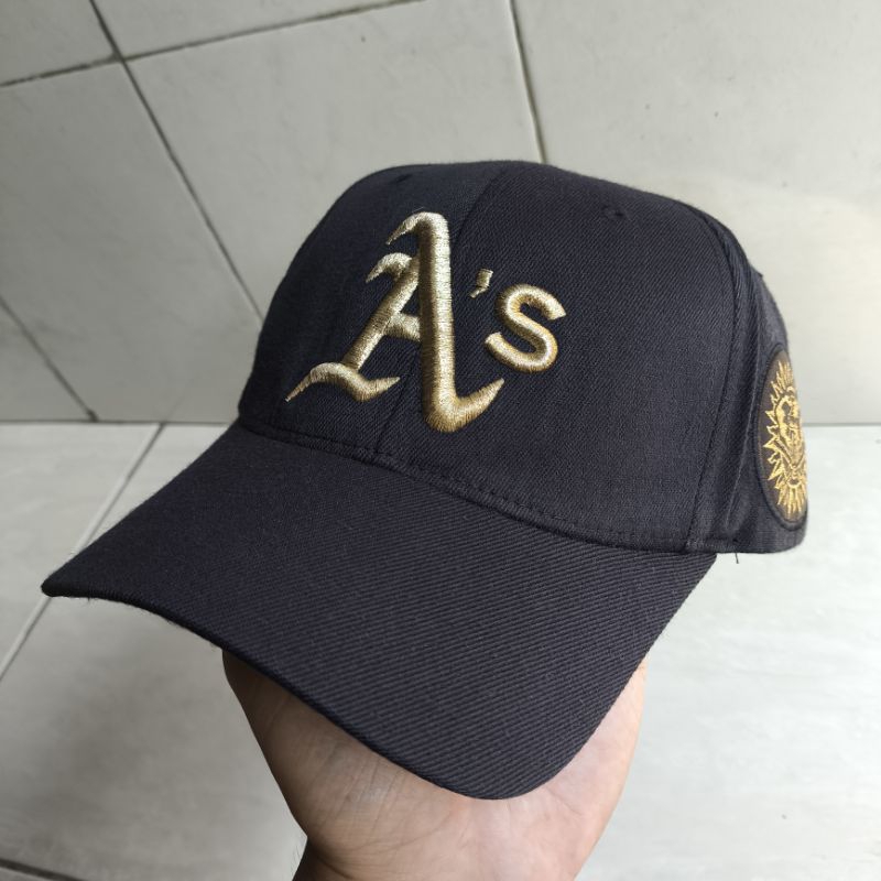 TOPI MLB Oakland Athletics Hitam