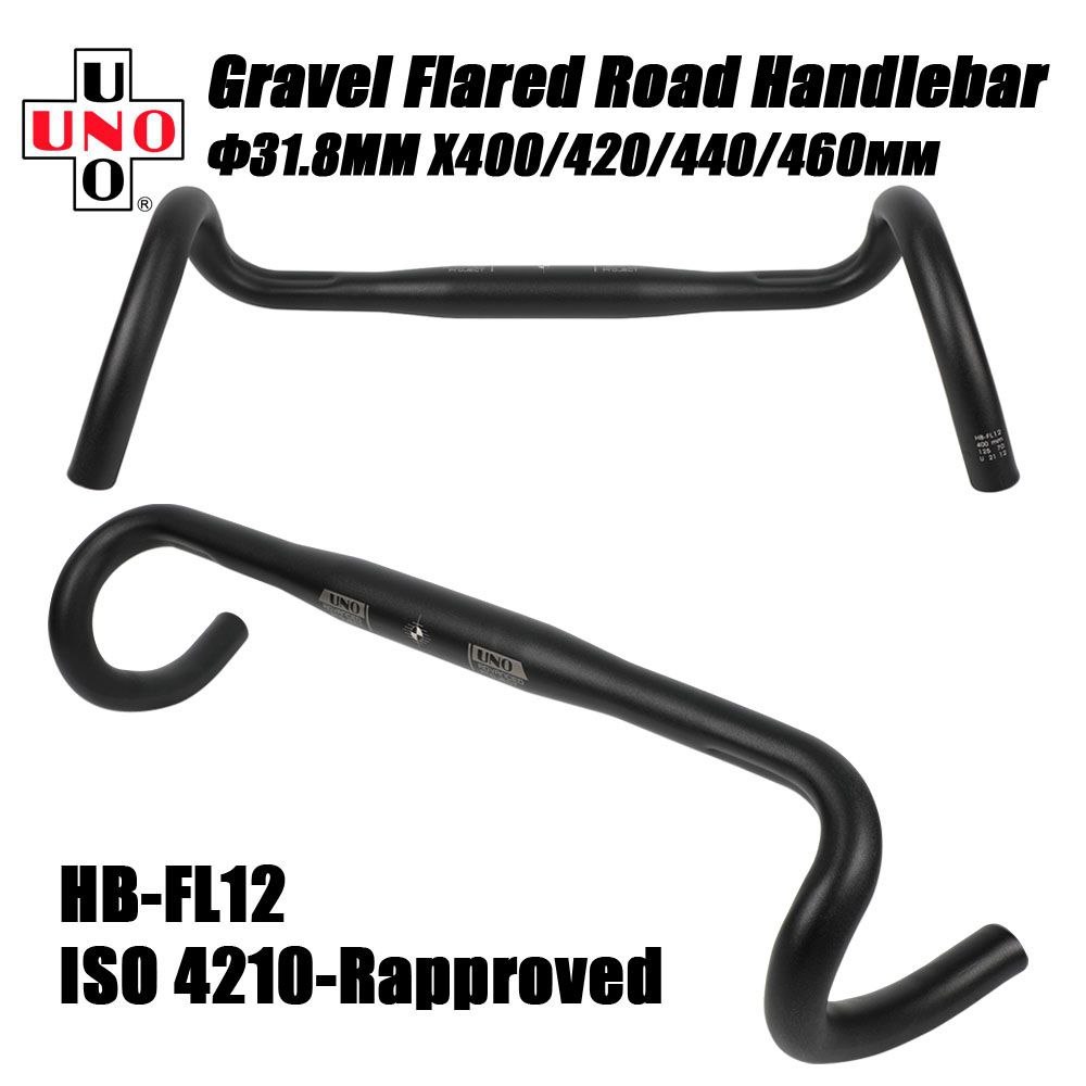 UNO Advanced Project FL12 Dropbar Alloy untuk Sepeda Gravel  20° Flare Stang RB Gravel bike Flared G