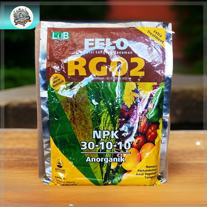 Pupuk RG 02 NPK 30-10-10 efektif mencegah kerontokan daun & buah, Dan RG 06 NPK 12-26-26 adalah pupu