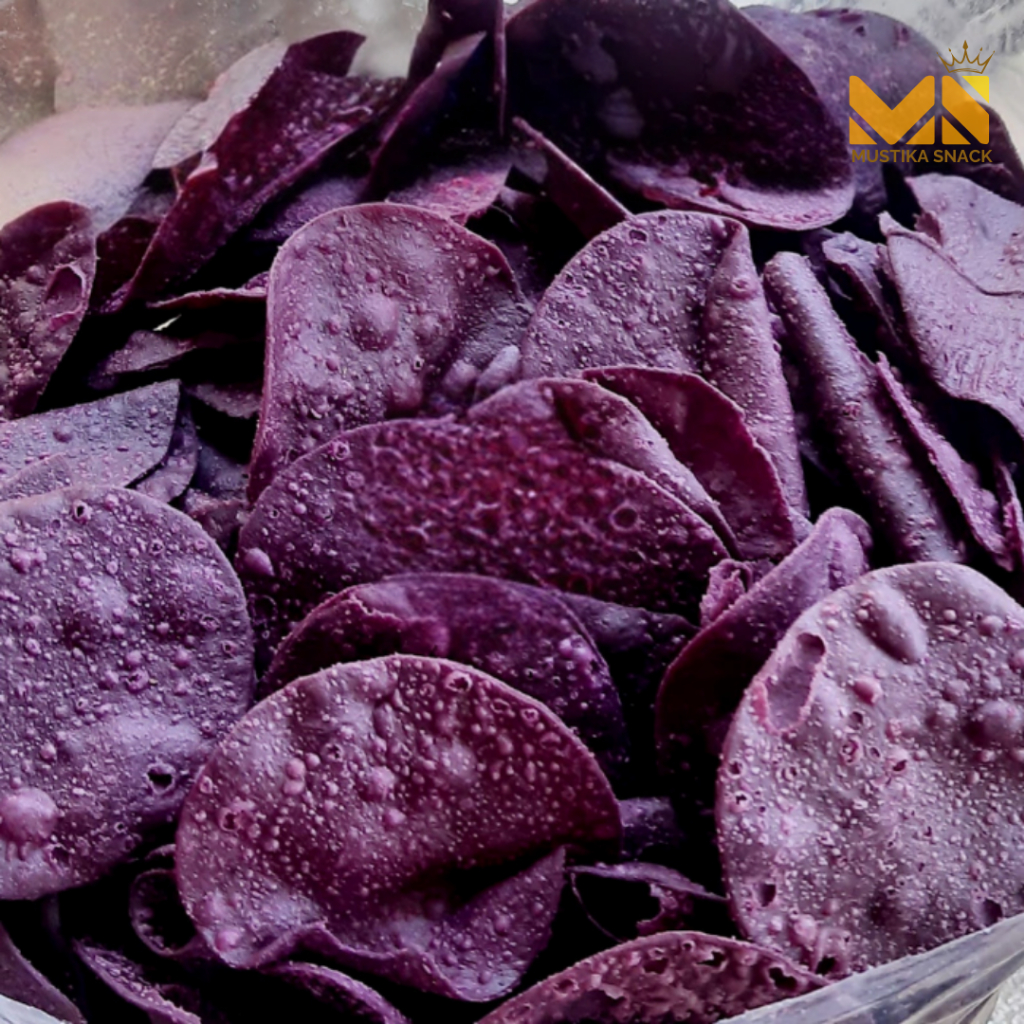 

Keripik Ubi Ungu Olahan Manis Gurih 200gr