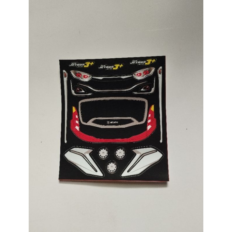 stiker lampu miniatur bus jetbus 3 original