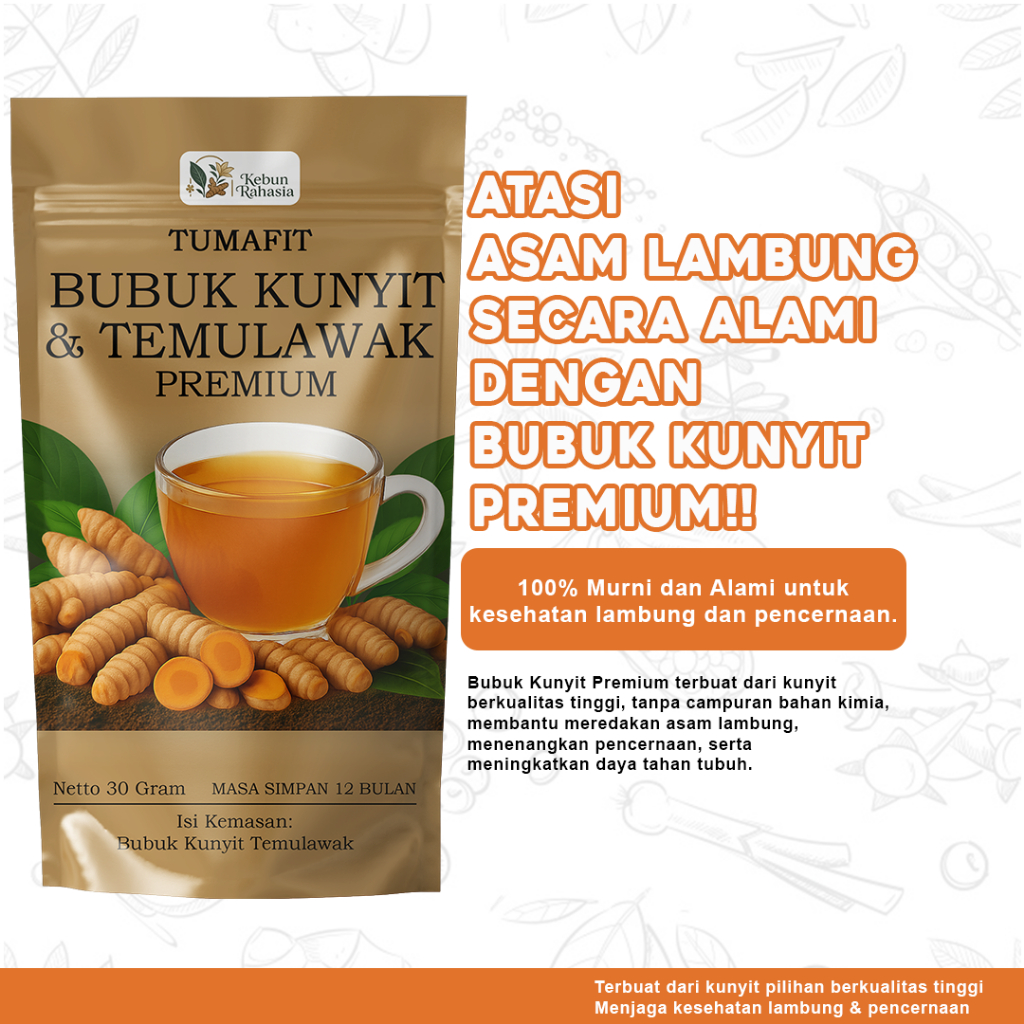 

Tumafit Teh Kunyit Temulawak 30g – Herbal Alami untuk Lambung & Sehatkan Tubuh