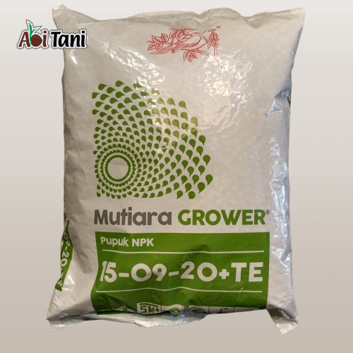 NPK MUTIARA GROWER 1 kg  15-09-20+TE  Original Pabrik