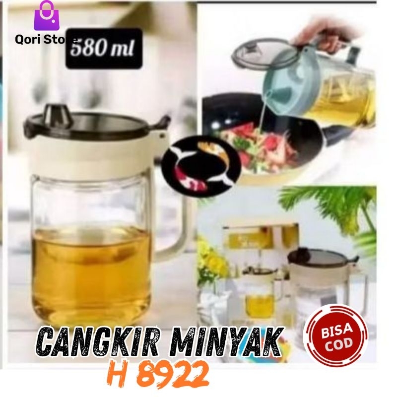 Qori Store - Cangkir Minyak 580ml HA 8922 / Wadah Minyak / Tempat Minyak / Cangkir Minyak Goreng