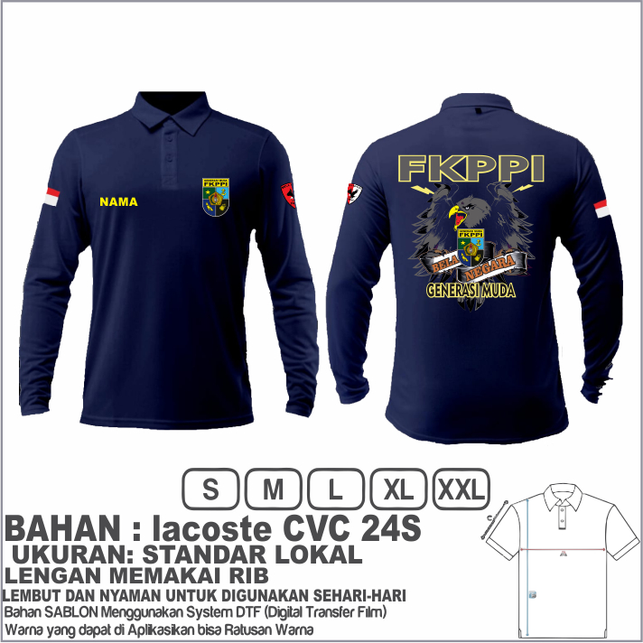 kaos fkppi polo lengan panjang/generasi muda/kaos kerah fkppi