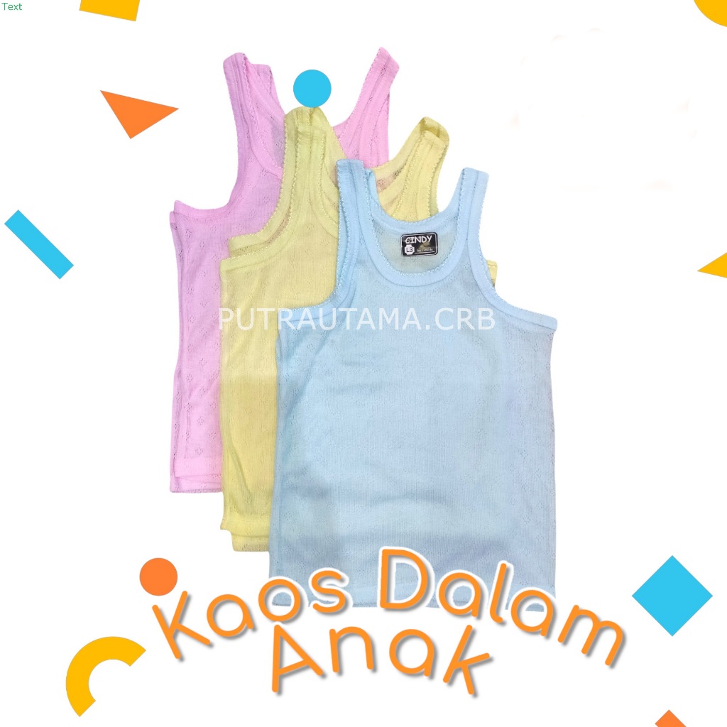 Kaos Dalam Singlet Anak Perempuan Laki Laki Warna Pakaian Dalam Anak Cowok Perempuan PAUD TK SD