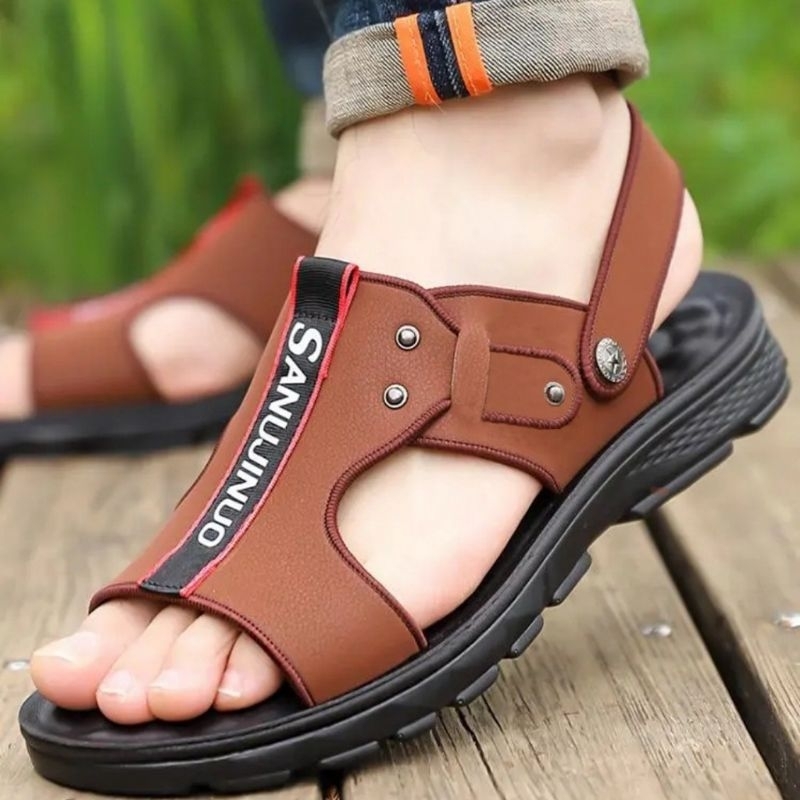 Sandal Selop Pria Sandal Kulit Sandal Hiking Original S 05 New Premium Sandal Trendy Ala Korea