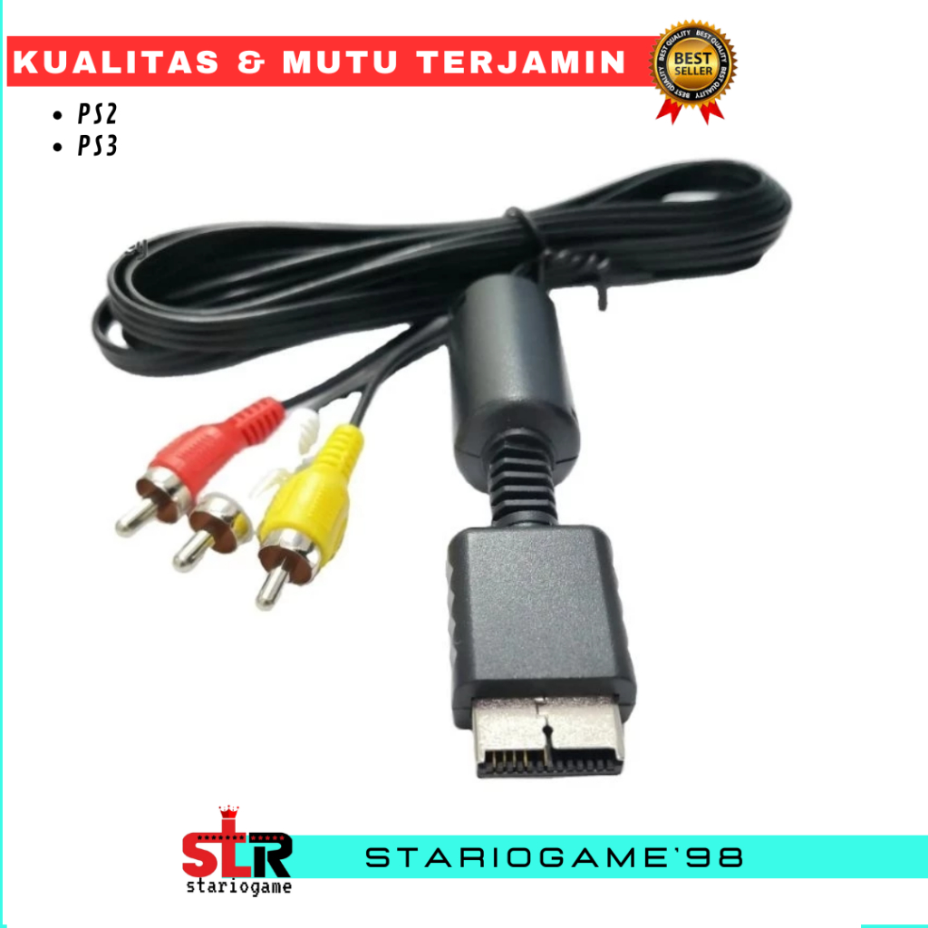 Kabel AV ORI PS2 PS3  KABEL AV ORI DAN SEMI ORI KABEL RCA PS