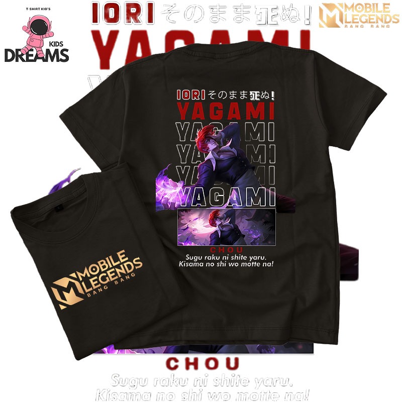 Hero Mobile Legend CHOU KOF Kaos Anak Unisex Mobile Legends Bang Bang Dreams Kids