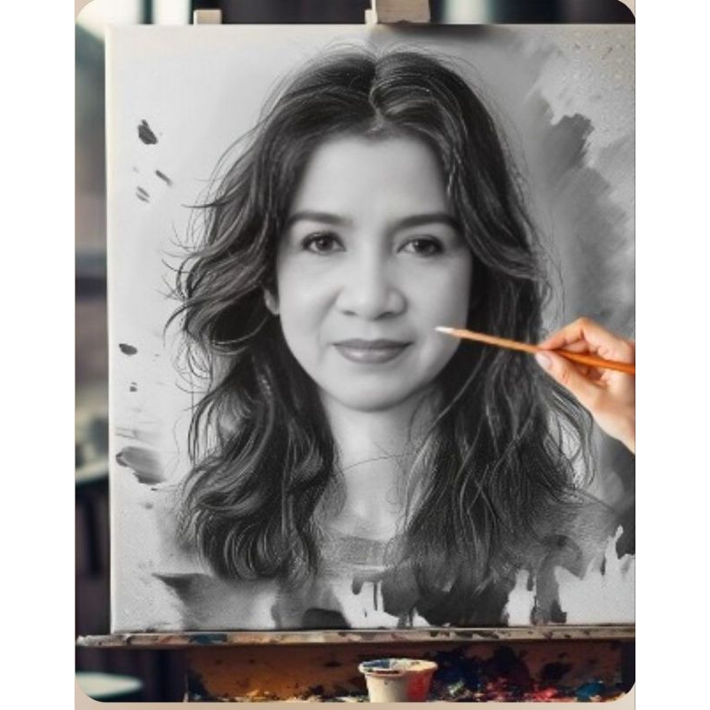 

Kado gambar sketsa wajah realis super mirip,kado lukisan besar terlaris ( 1 hari jadi )