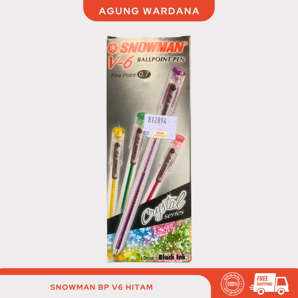 

BOLPOIN SNOWMAN BP V-6 HITAM 0.7MM