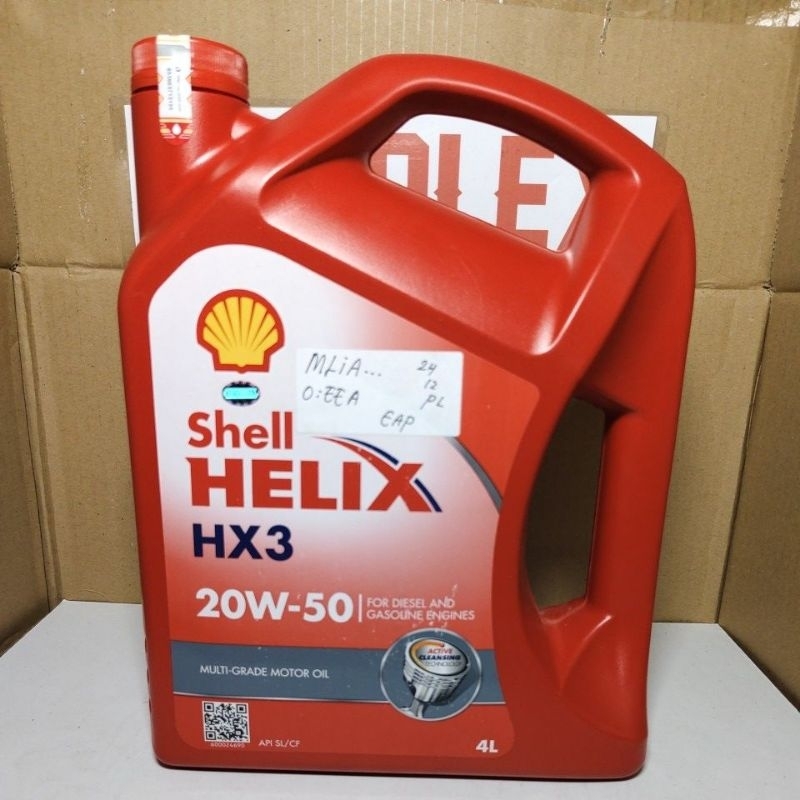 SHELL HELIX HX3 20W-50 4L 100% ORIGINAL