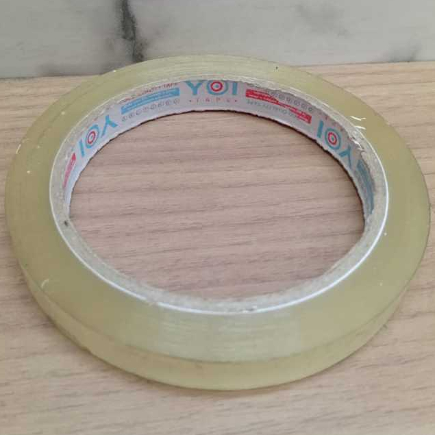 

[ YOI TAPE ] Lakban Bening / Isolasi Bening / OPP Clear White YOITAPE 45 Mic , 12 mm x 72 Yard