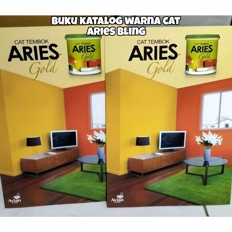 Katalog cat aries bling, buku contoh warna cat aries bling, katalog warna cat avian, buku kartu cat 
