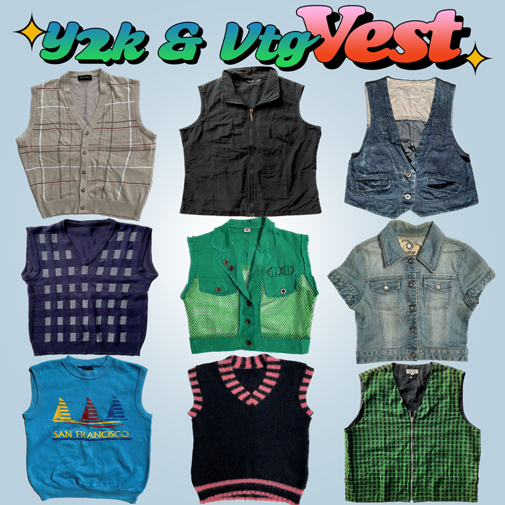 [UPDATE] Y2K Vest | Vest Thrift | Y2K Grungecore Academia Coquette | Rompi Thrift | Vest Knit Denim