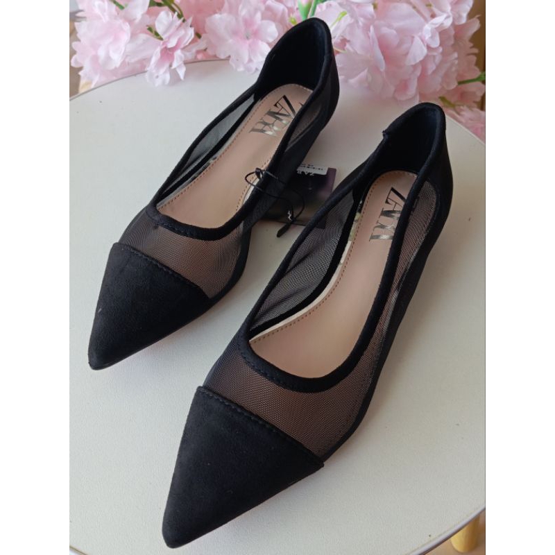 Sepatu flat wanita zara mesh ballet flatshoes