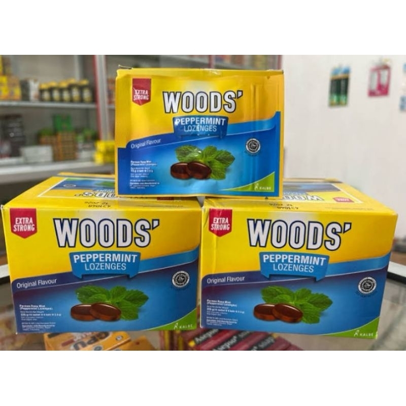 WOODS' peppermint LOZENGES Permen Obat Batuk & Pelega Tenggorokan