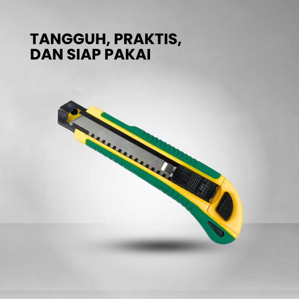 

Cutter 3 Pisau Ukuran , Warna Hijau dan Kuning, Material Baja Stainless Steel, Grip Ergonomis