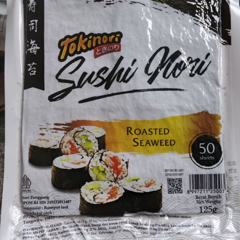 PROMO nori sushi Tokinori isi 50 lembar rumput laut nori sushi merk tokinori sale