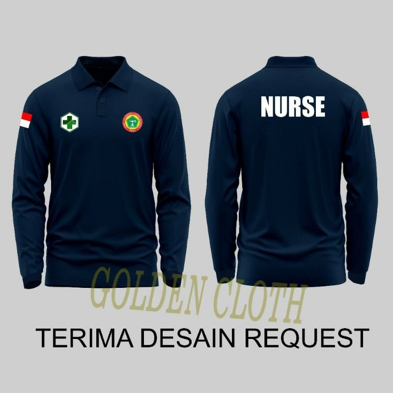 KAOS KERAH LENGAN PANJANG NURSE/PERAWAT TERBARU