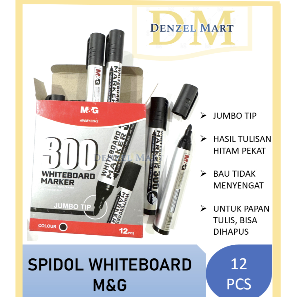 

Spidol WHITEBOARD Marker M&G isi 12pcs spidol papan tulis