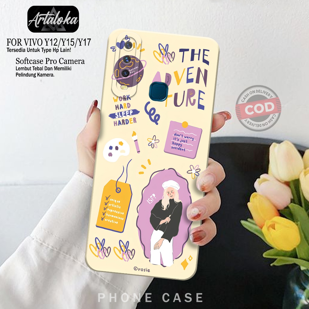 Softcase Hp Vivo Y12/Y15/Y17 Fashion Case Kartun Case Vivo Y12/Y15/Y17 Silikon TPU Pro Camera Casing