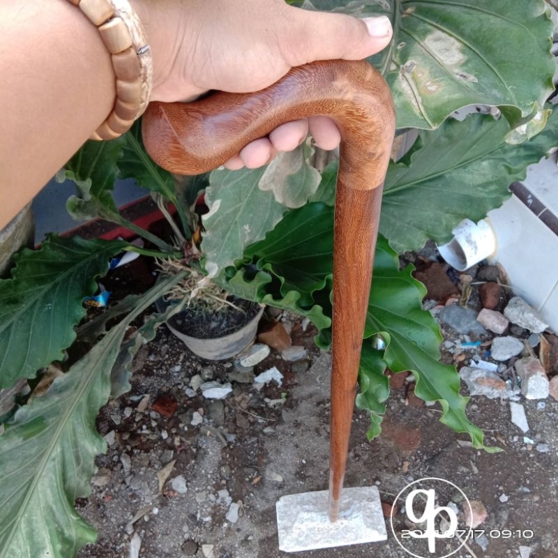 TONGKAT JALAN 1 METER TONGKAT JALAN KAYU KELOR EMAS