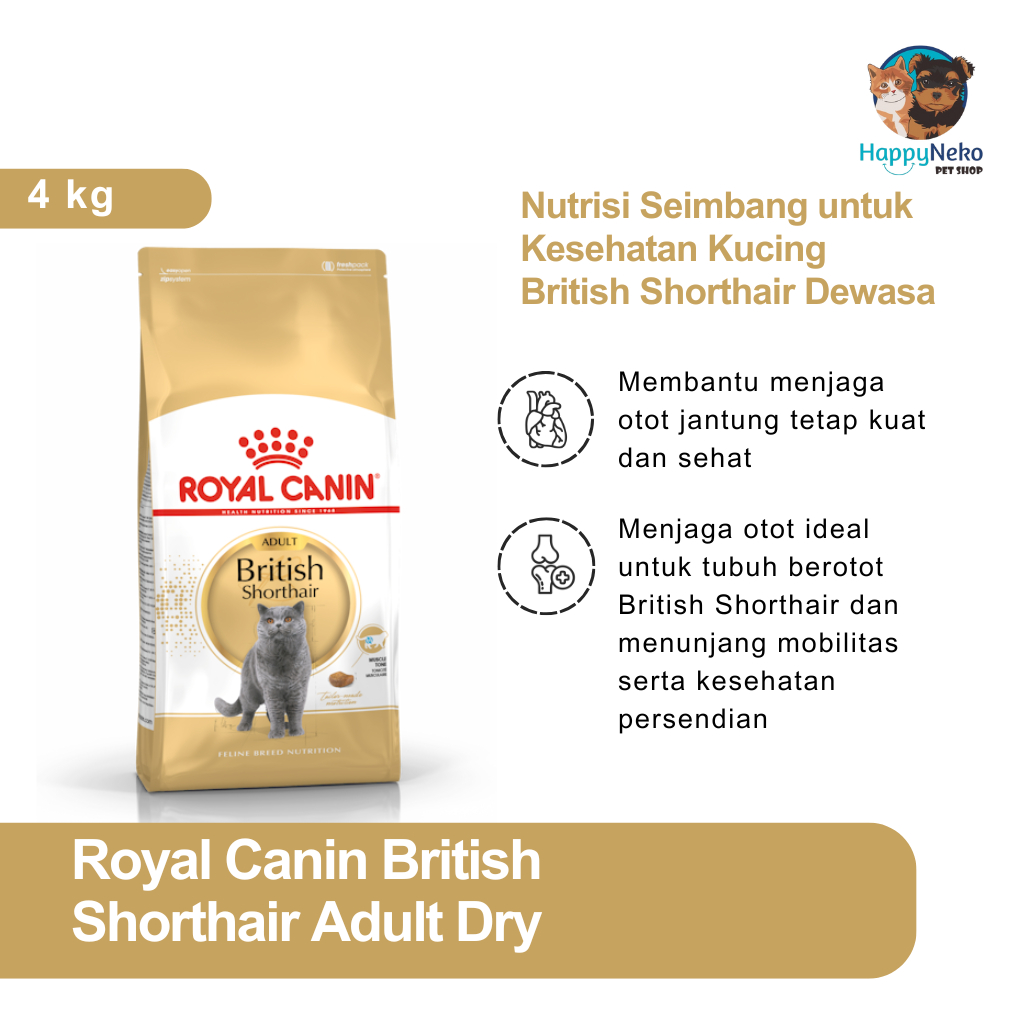 ROYAL CANIN ADULT BRITISH SHORTHAIR 4KG MAKANAN KUCING DEWASA BRITISH