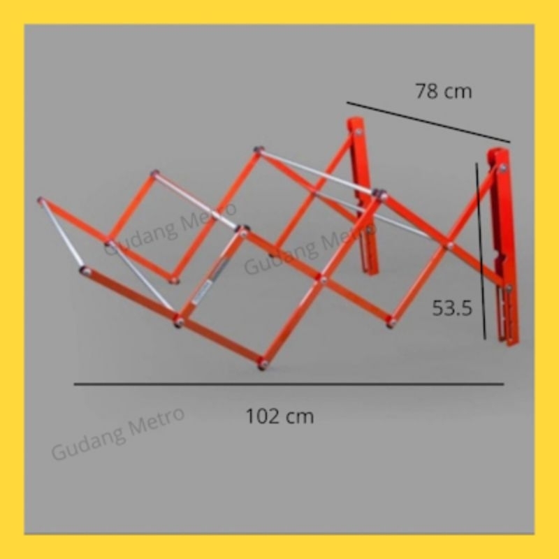 Jemuran Lipat/Dinding/Tembok/Kuat & Kokoh
