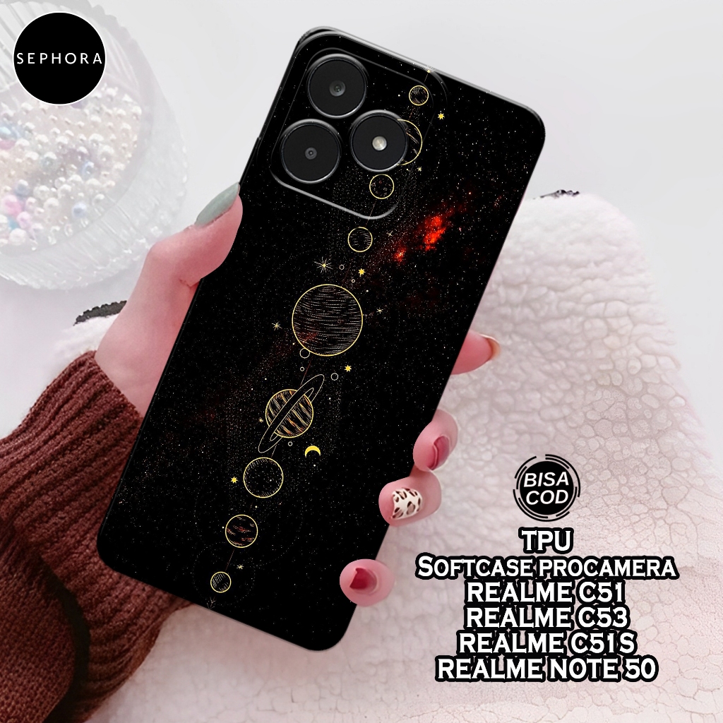 Case Realme C51/C53/C51s/Note 50 - Fashion Case Planet - Softcase Realme C51/C53/C51s/Note 50 - Case