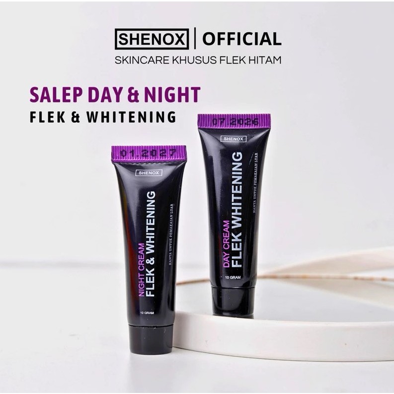 Shenox Skincare Flek Hitam Salep Day Flek & Salep Night Flek Whitening Resmi BPOM | Paket Salep Dark