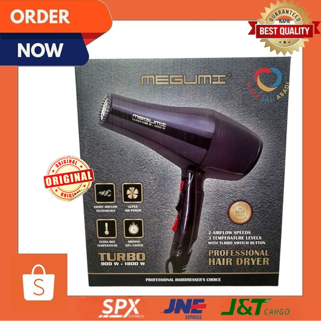 Hair Dryer - MEGUMI TURBO | PROFESSIONAL HAIR DRYER PENGERING RAMBUT