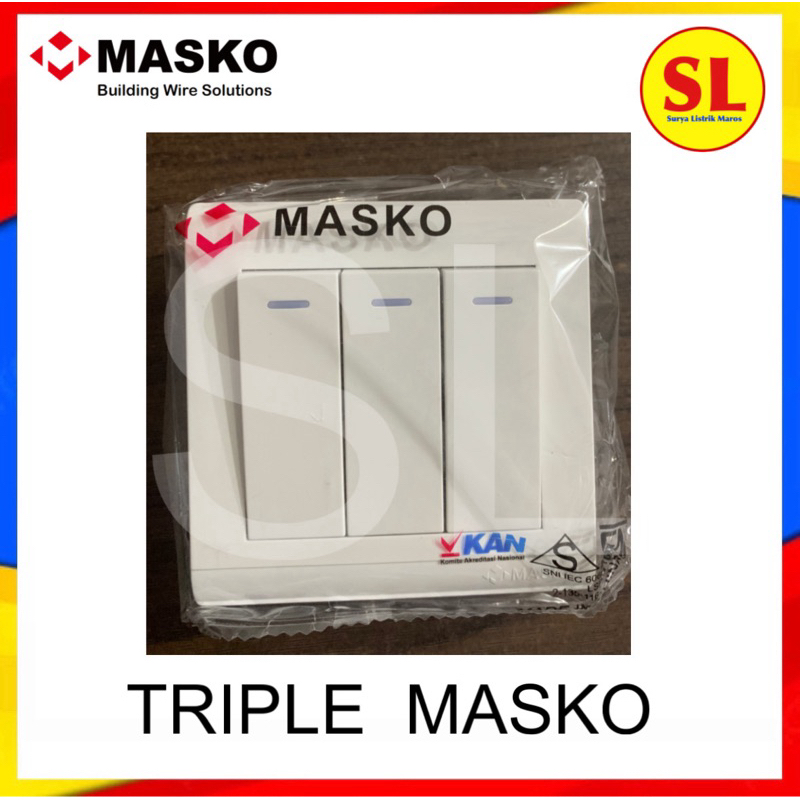 MASKO SAKLAR TRIPLE OUTBOW / INBOW SAKLAR TIGA