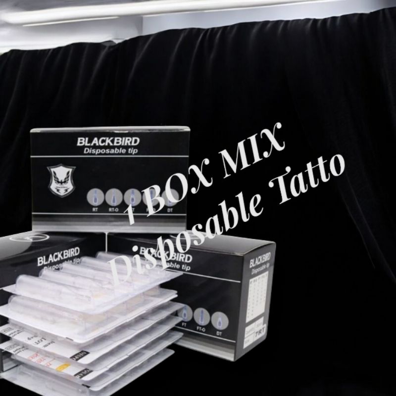 1 Box Mix Disposabel Tip Tatto  / CampurDispotip Tatto Ujung Jarum Coil