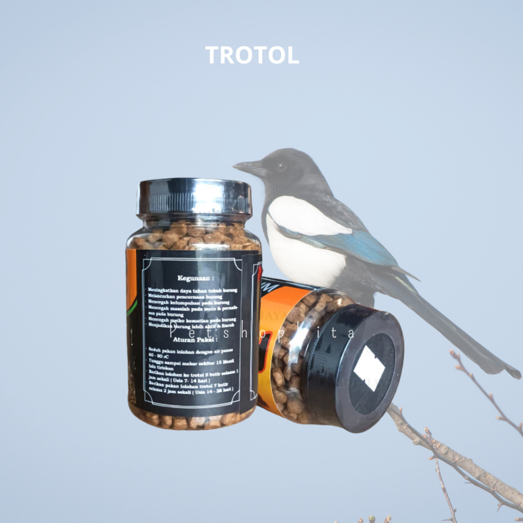 TROTOL PREMIUM EBOD JAYA TOPLES PAKAN LOLOHAN BURUNG MURAI BUBUR LOLOH PIYIK ANAK BURUNG MURAI